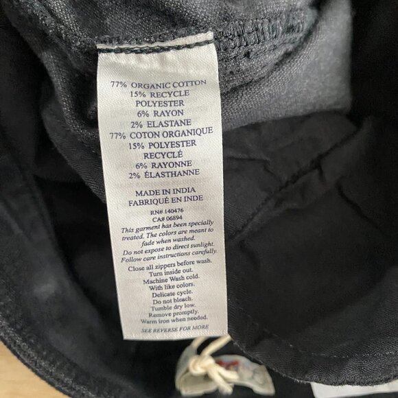 Faherty Orion‎ Velvet Ankle Pants Women's Small Black Tie Waist NWT PT-1896 - Picture 14 of 15